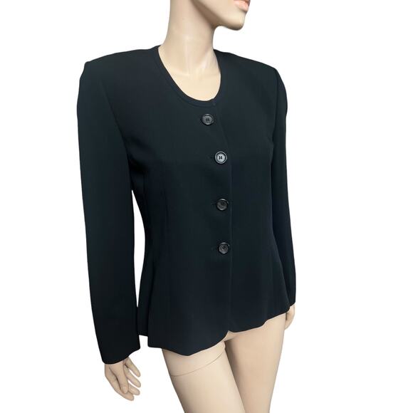 Luciano Barbera Black Jacket for Bergdorf Goodman Sz 42 100% Wool Made in Italy - Picture 8 of 15